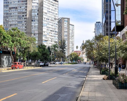 View of a street in Providencia, Santiago, Chile